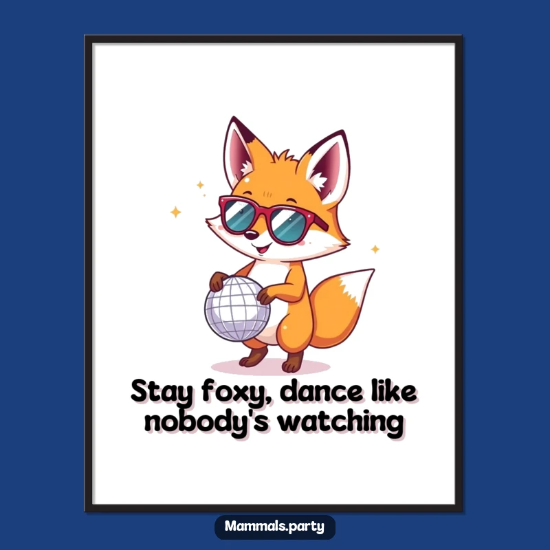Disco Fox Party Art: Free Printable Downloadable Wall Decor for Fun!