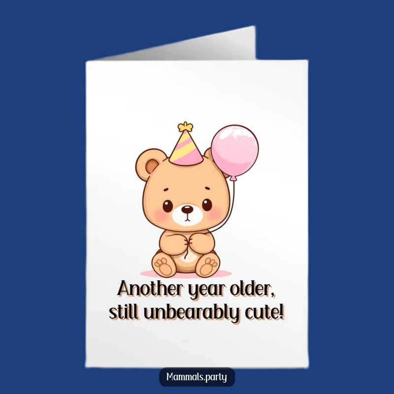 Cute Bear Birthday Card: Free Printable Fun for a Roaring Good Time!