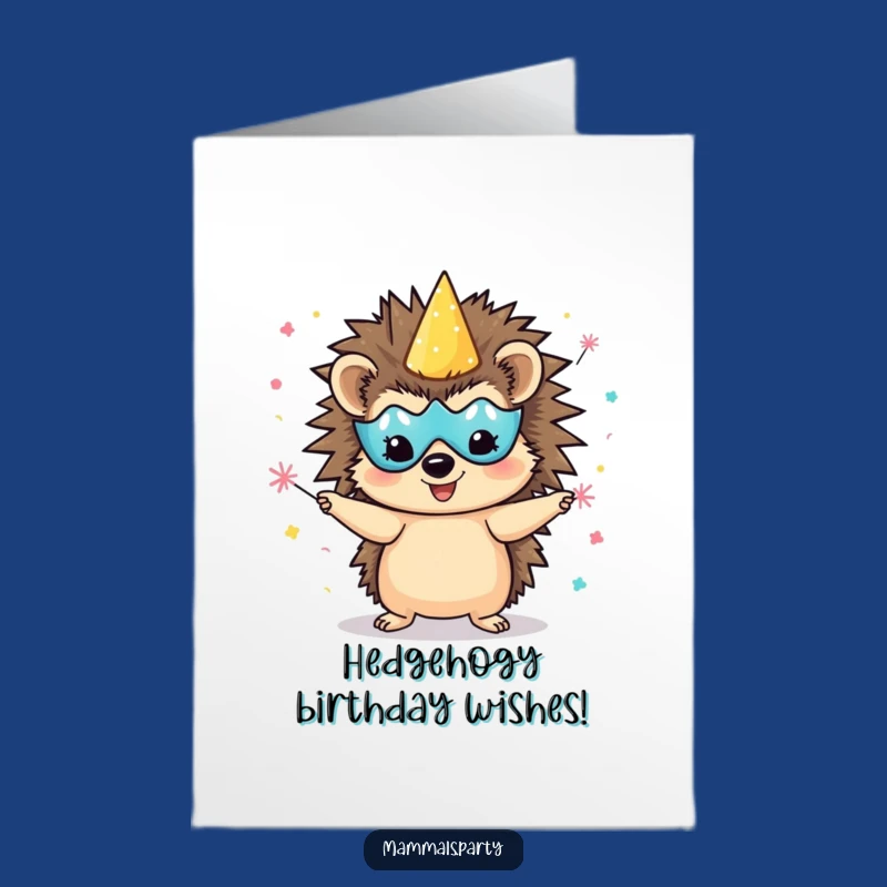 Free Printable Birthday Card: Hedgehog Juggling Fun, Funny Downloadable Party Starter