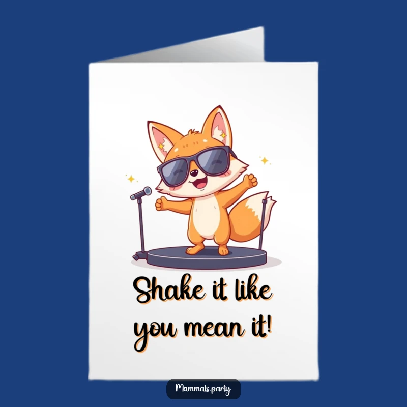 Free Printable Funny Birthday Card: Dancing Fox Disco - A Groovy Downloadable Gift!