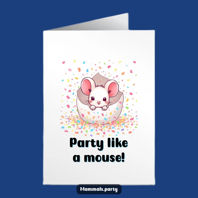 Free Printable Mouse Confetti Birthday Card: Bursting with Funny Downloadable Joy
