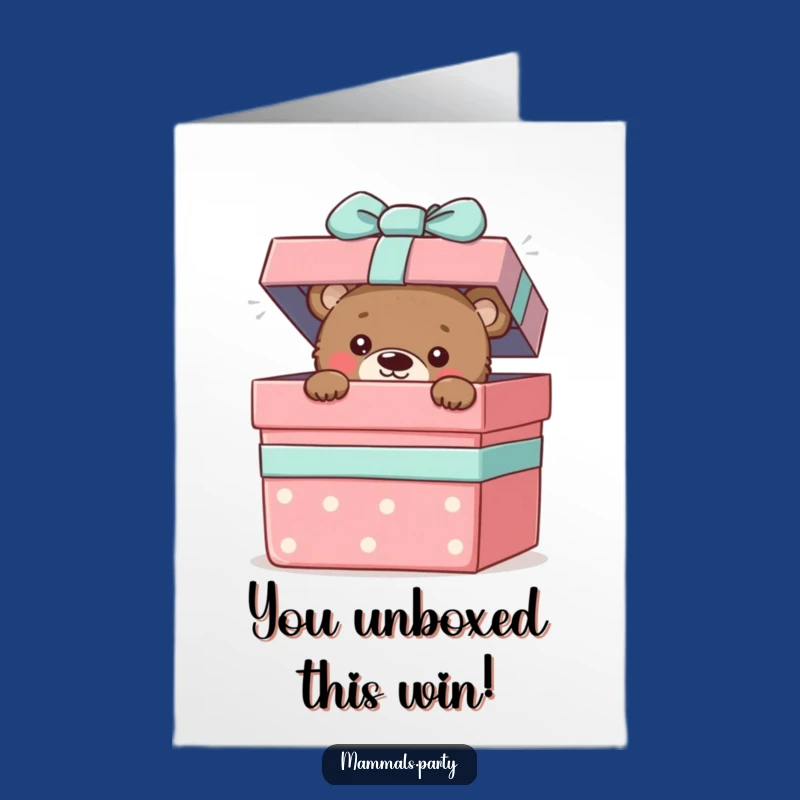 Free Printable Bear Cub Congrats Card Funny Downloadable Gift