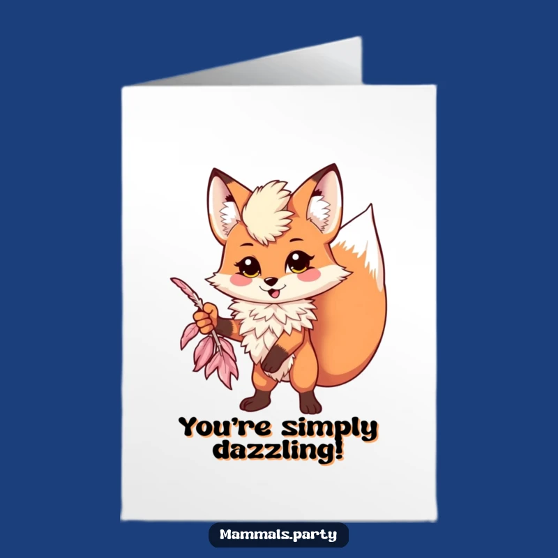 Free Printable Kawaii Fox Congrats Card: Humorous Drama Downloadable Gift