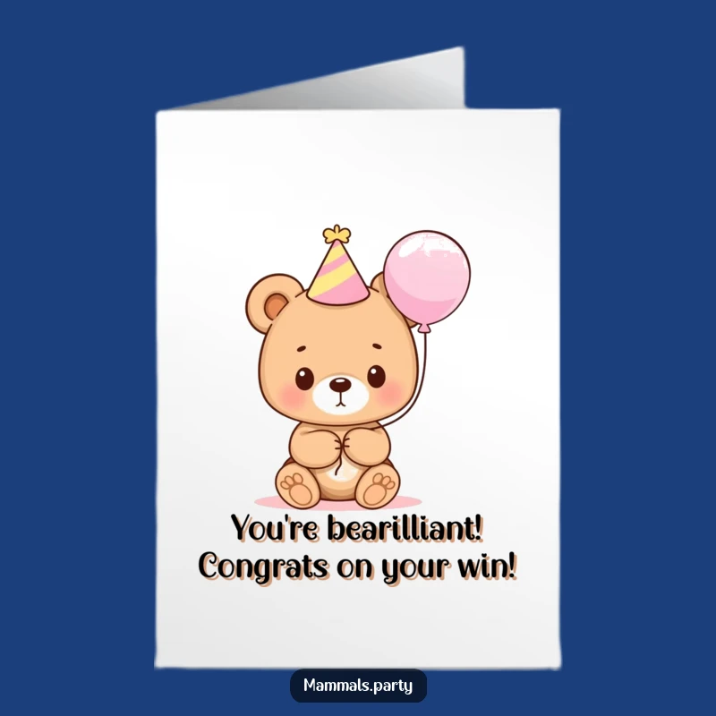 Beary Exciting News! Free Printable Congrats Card for Any Celebration.