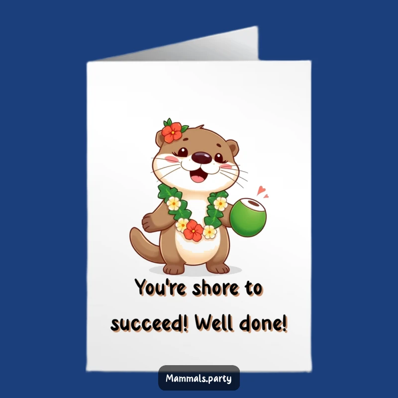 You Nailed It! Free Printable Congrats Card from a Juggling Otter.