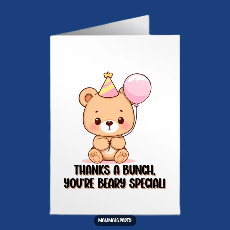 A Beary Big Thanks: Free Printable Card to Show Your Gratitude.