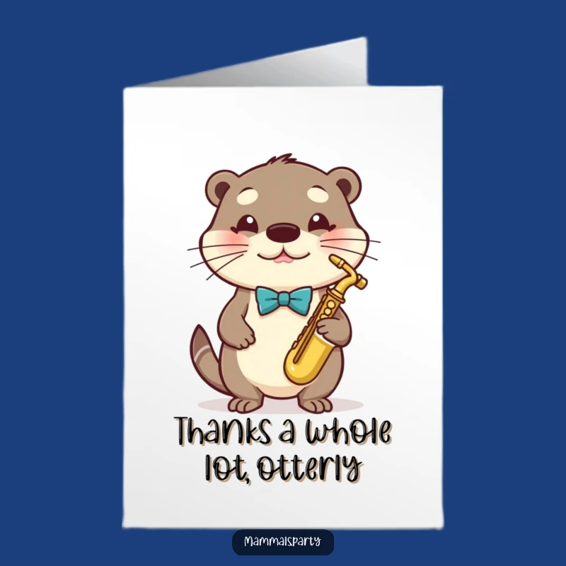 Free Printable Thank You Card: Otter Sax, Perfect Funny Downloadable Gift