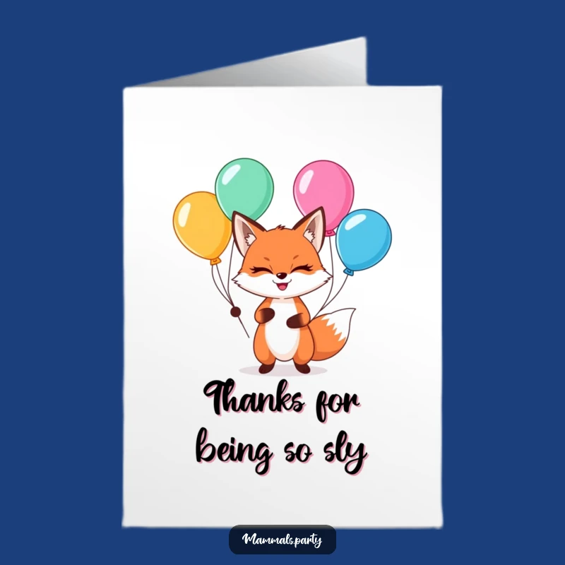 Thank You Fox Card: Free Printable for Clever Thanks!