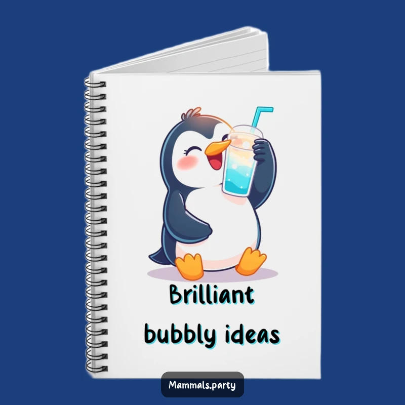 Funny Penguin Celebration Notebook - Toast Your Ideas with Humorous Flair