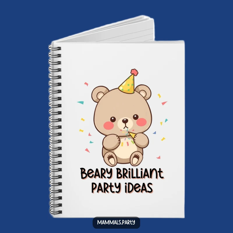 Funny Bear Notebook: Lined Journal with Party Character for Your Ideas