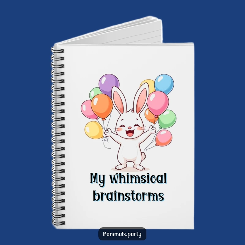 Funny Bunny Juggling Notebook: Capture Ideas with a Balloon-Tossing Rabbit