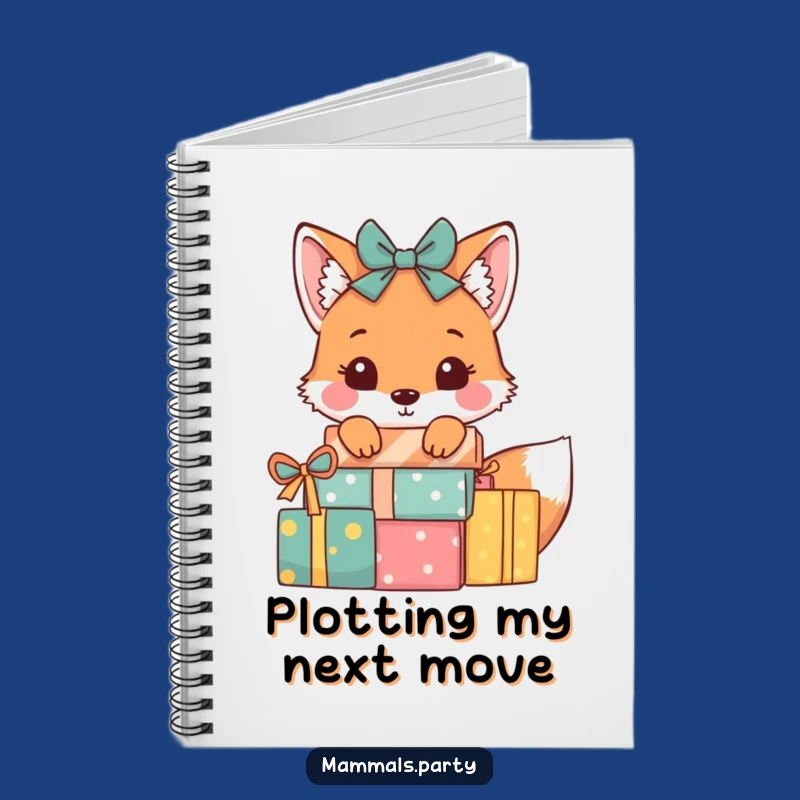 Funny Fox Present Notebook: Jot Down Playful Thoughts and Surprises