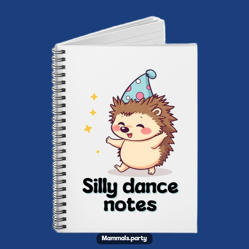 Funny Kawaii Hedgehog Hat Dance Notebook - Jot Down Your Best Moves