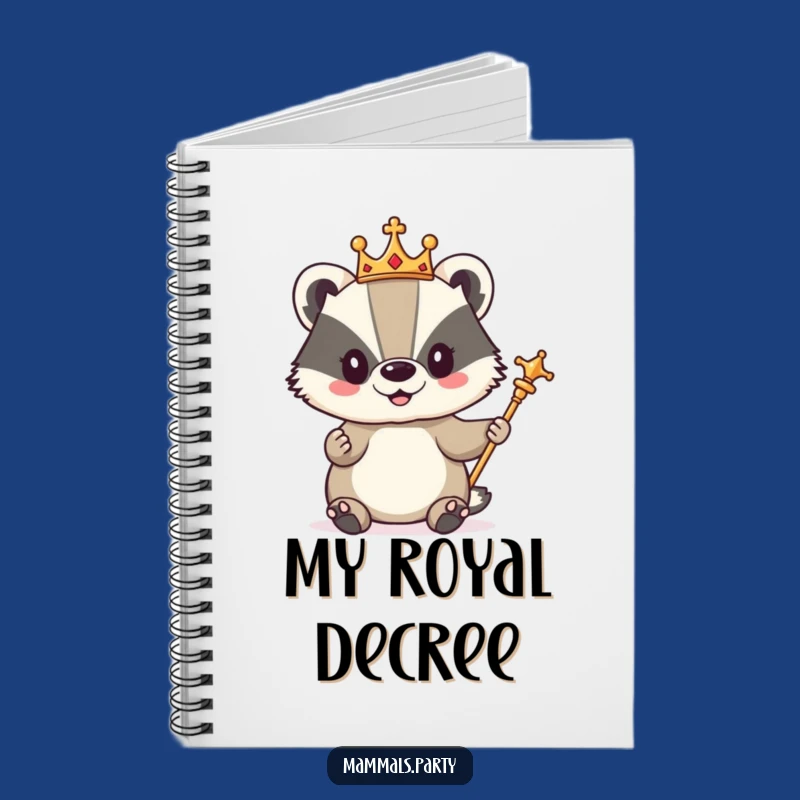 Funny Royal Badger Decree Notebook: A Hilarious Journal for Regal Thoughts