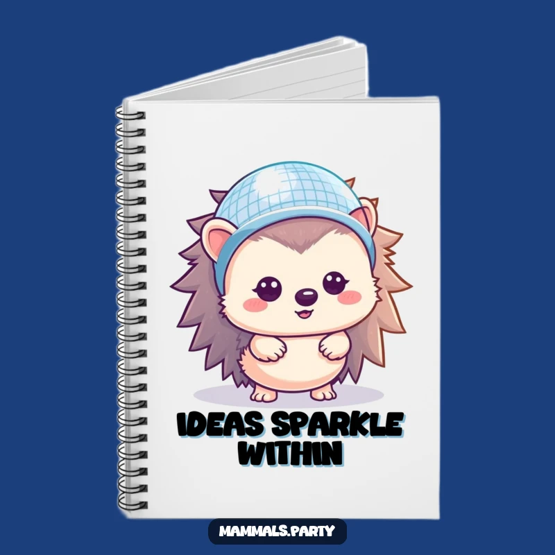 Funny Hedgehog Disco Notebook: Jot Down Ideas with Kawaii Flair