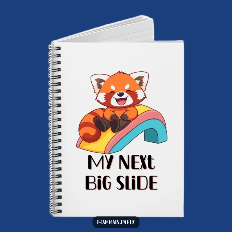 Journal Your Giggles: Funny Red Panda Rainbow Slide Notebook Gift