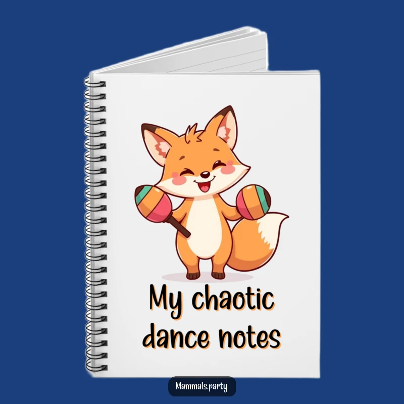 Funny Fox Dance Notebook: Jot Down Ideas with a Silly Maraca-Shaking Fox