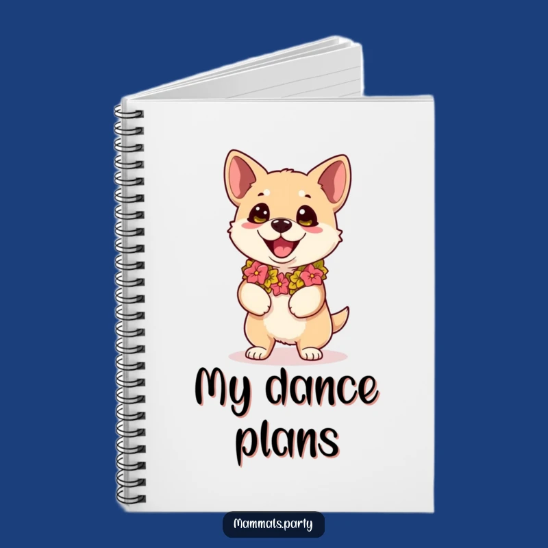 Funny Kawaii Dog Lei Notebook, Hilarious Journal for Party Plans
