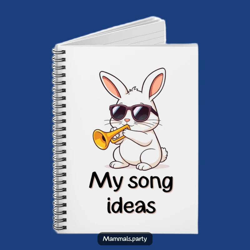 Funny Kawaii Rabbit Trumpet Notebook, Hilarious Journal for Musical Ideas