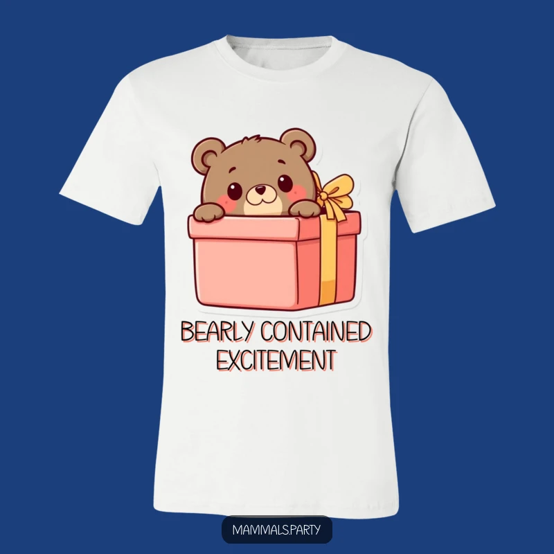 Funny Bear Peeking Gift T-Shirt: Hilarious Surprise Apparel for Curious Souls