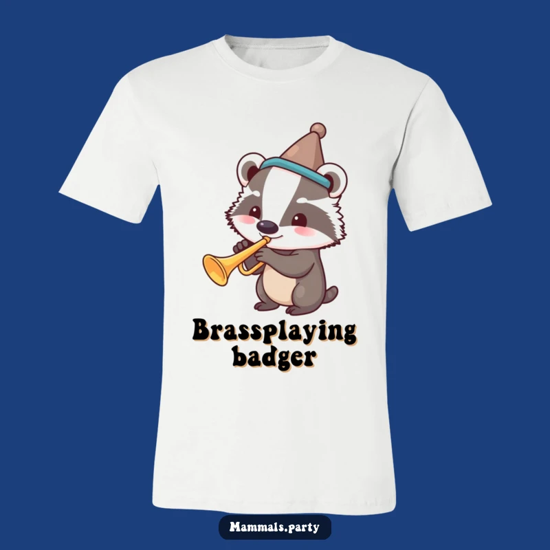 Funny Badger Band T-Shirt - Comical Musical Tee & Hilarious Gift Idea