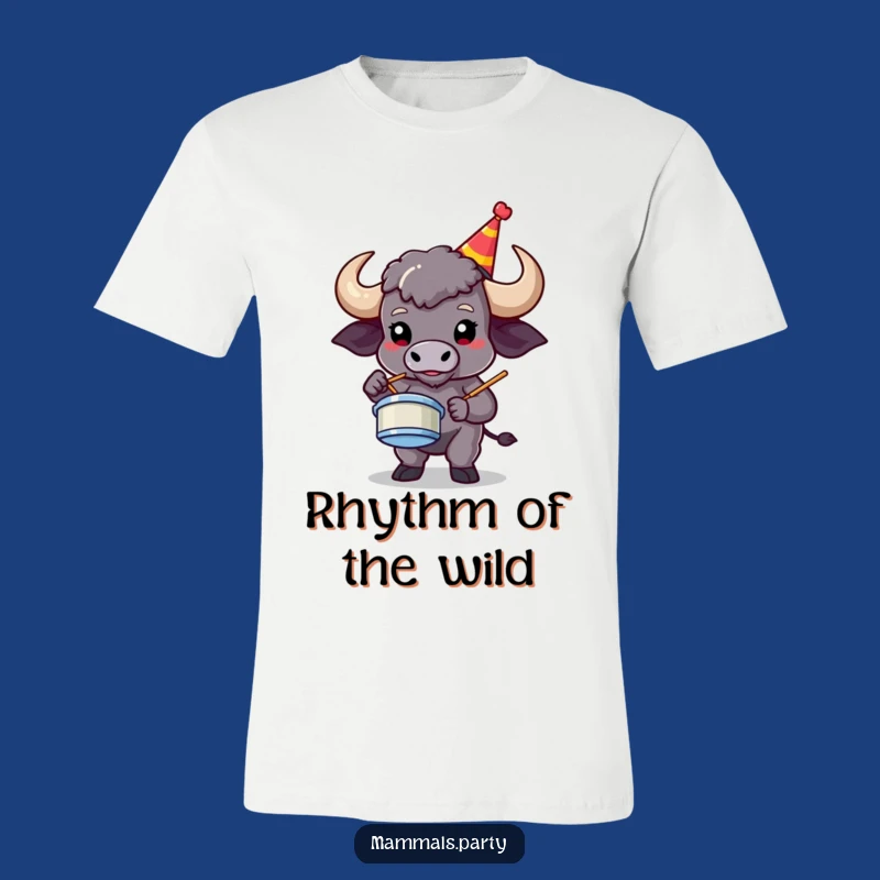 Funny Buffalo Air Drumming T-Shirt: Hilarious Rockstar Tee for Music Fans