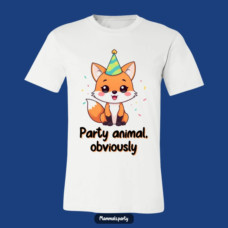 Funny Fox Fiesta T-Shirt: A Comical Outfit for Every Celebration