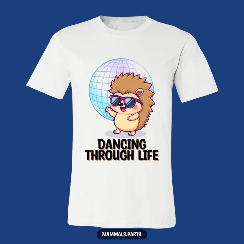 Funny Hedgehog Disco T-Shirt: Dance Your Heart Out in This Groovy Tee
