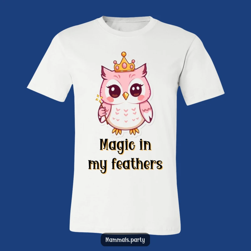Funny Kawaii Owl T-Shirt: Wearable Magic with a Royal Owl Design