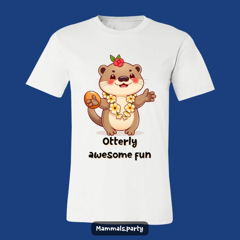Funny Otter Lei T-Shirt: Wear Your Vacation with Hilarious Tropical Style