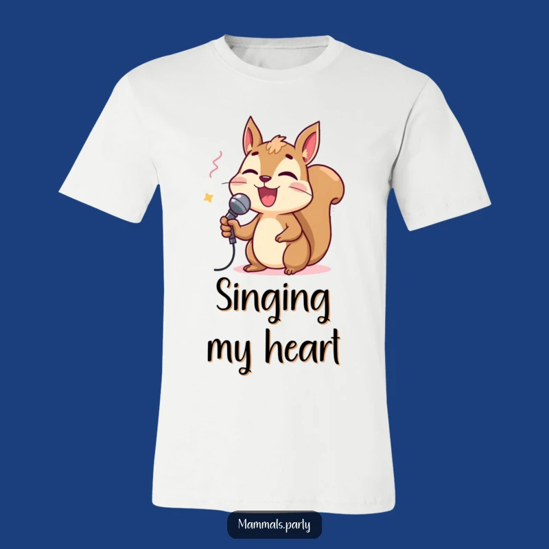 Funny Squirrel Karaoke T-Shirt: Hilarious Music Tee for Star Performers