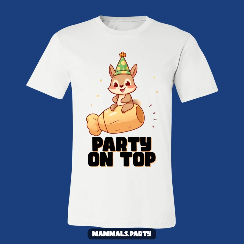 Funny Squirrel Celebration T-Shirt, Festive Fun Apparel, Perfect Gift for Party Animals