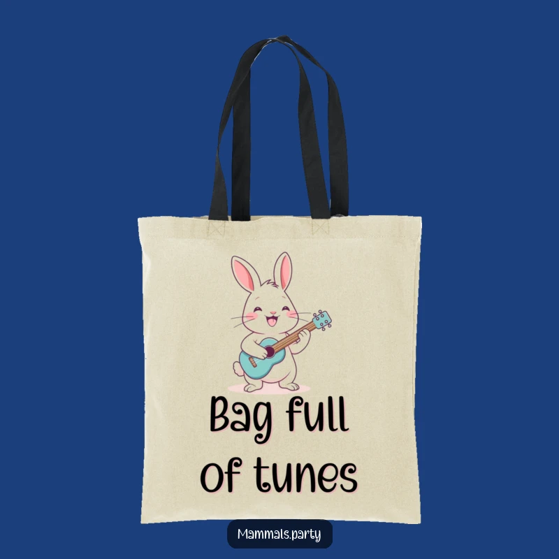 Funny Rabbit Guitar Tote Bag: Carry Your Music with a Cheerful Bunny
