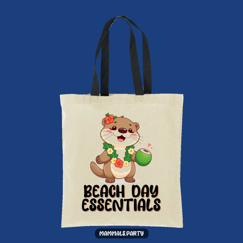Funny Otter Luau Tote Bag: Carry Your Island Fun with a Juggling Otter