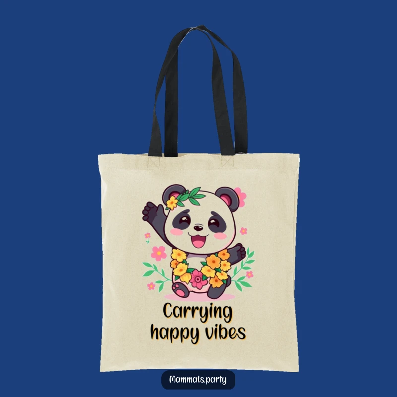 Funny Panda Lei Tote Bag: Carry Your Island Essentials in Kawaii Style