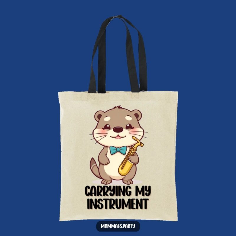 Funny Otter Sax Bag - Chic Musician Otter Tote, Ideal Humorous Shopping Gift