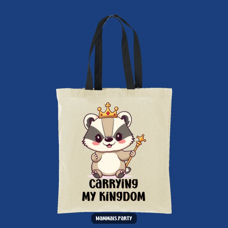 Funny Royal Badger Tote Bag: A Humorous Accessory for Carrying Your Kingdom