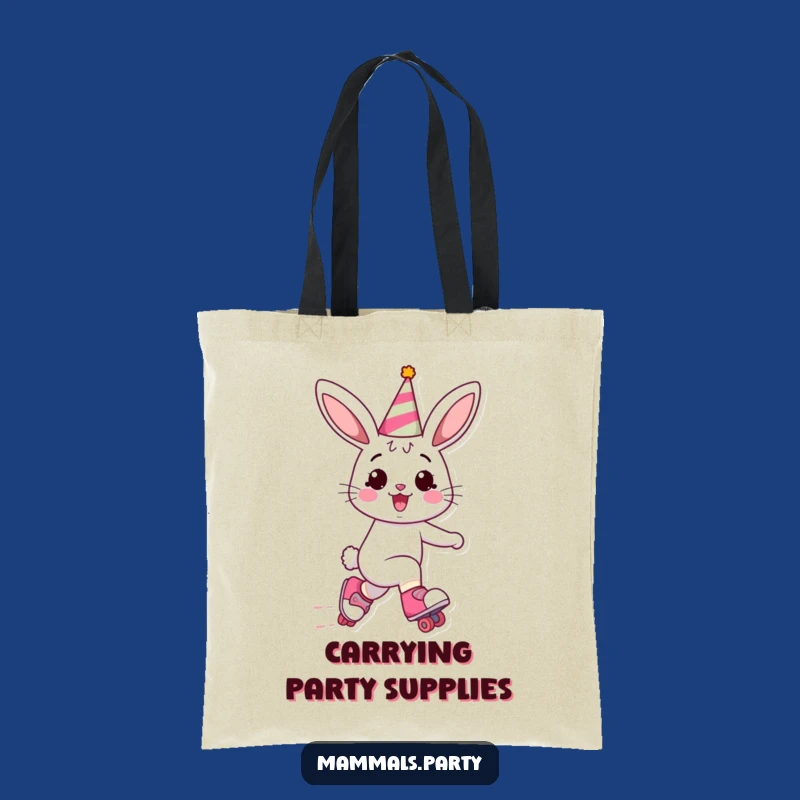Funny Bunny Roller Skating Tote Bag: Stylish and Hilarious Accessory for Fun