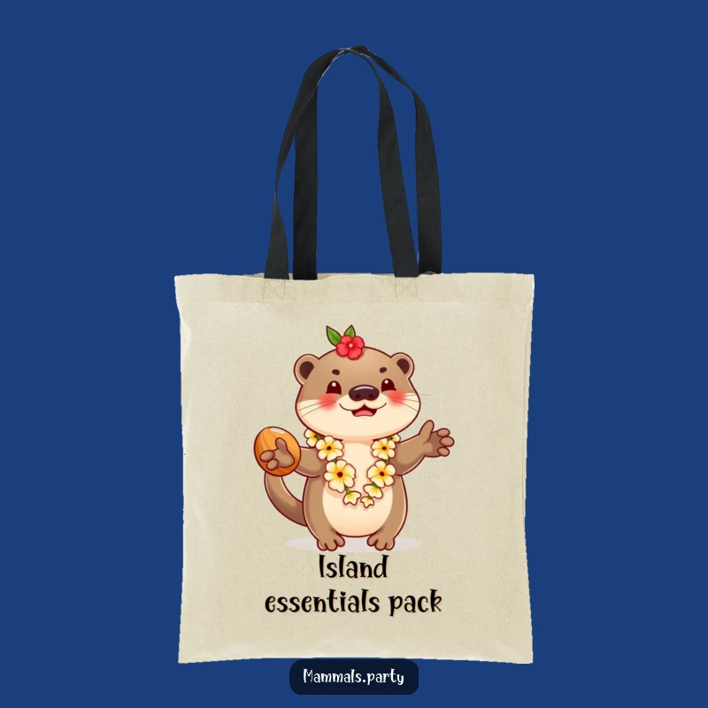 Funny Otter Tote Bag: Carry Your Island Vibes, Hilarious Beach Accessory