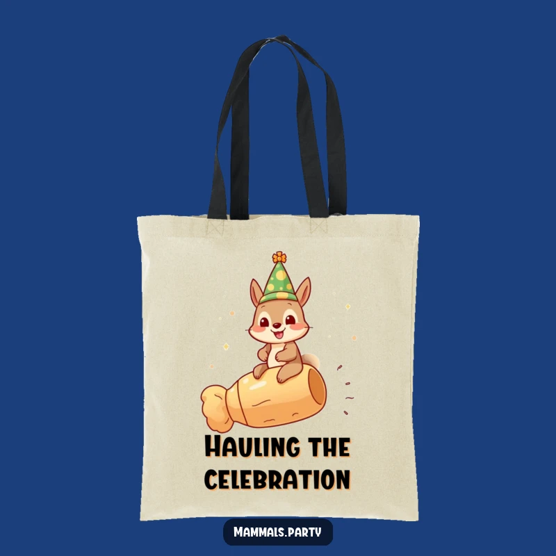 Funny Squirrel Celebration Tote Bag, Stylish & Hilarious, Perfect for Party Essentials