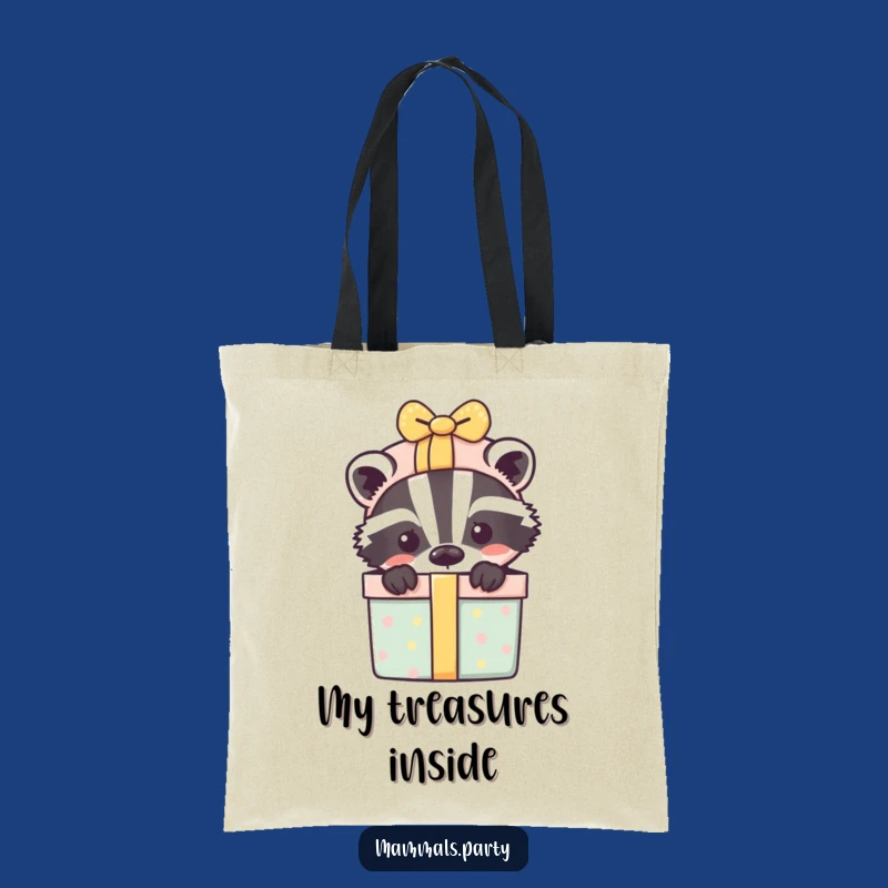 Funny Playful Badger Gift Box Tote Bag - Carry Surprise Gift